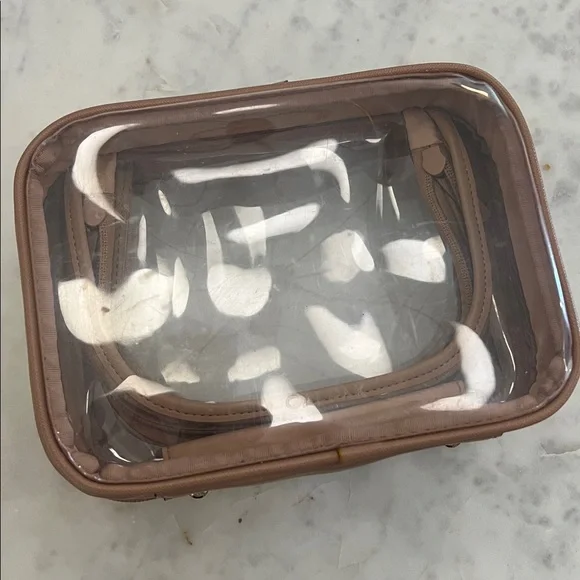 CALPAK clear small cosmetics case in Caramel - Picture 2 of 8